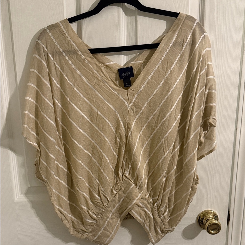 Daytrip Beige Striped Blouse